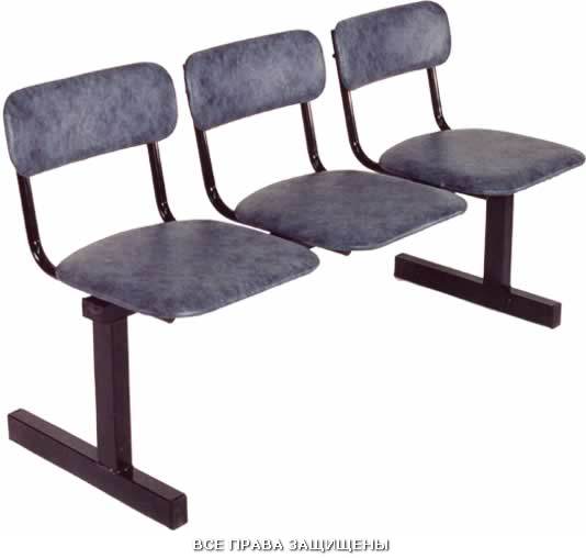 Секция стульев с пюпитрами  (столиками) с креплением к полу